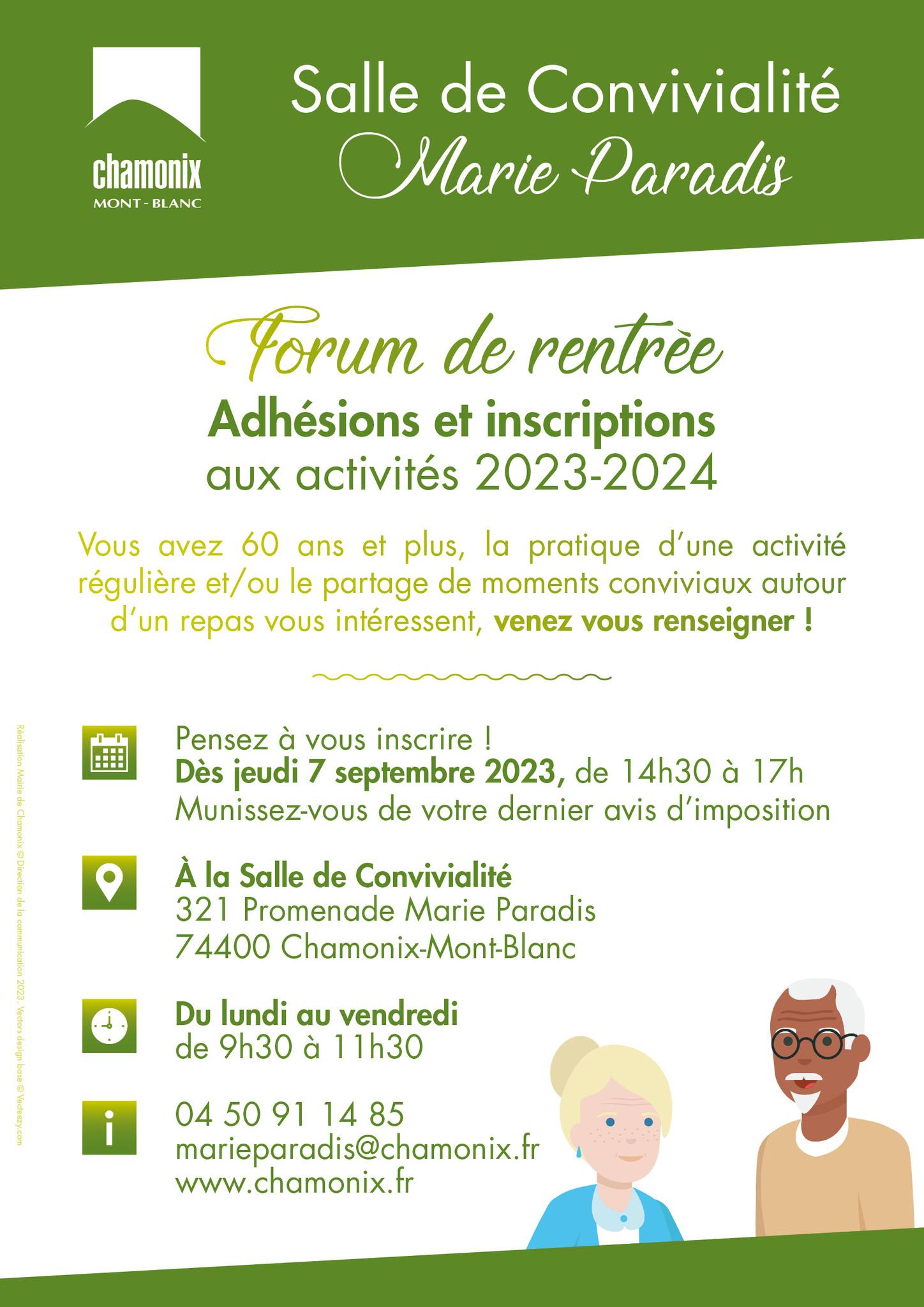  Forum à la salle de convivialité Marie Paradis de Chamonix-Mont-Blanc le 07 septembre 2023 