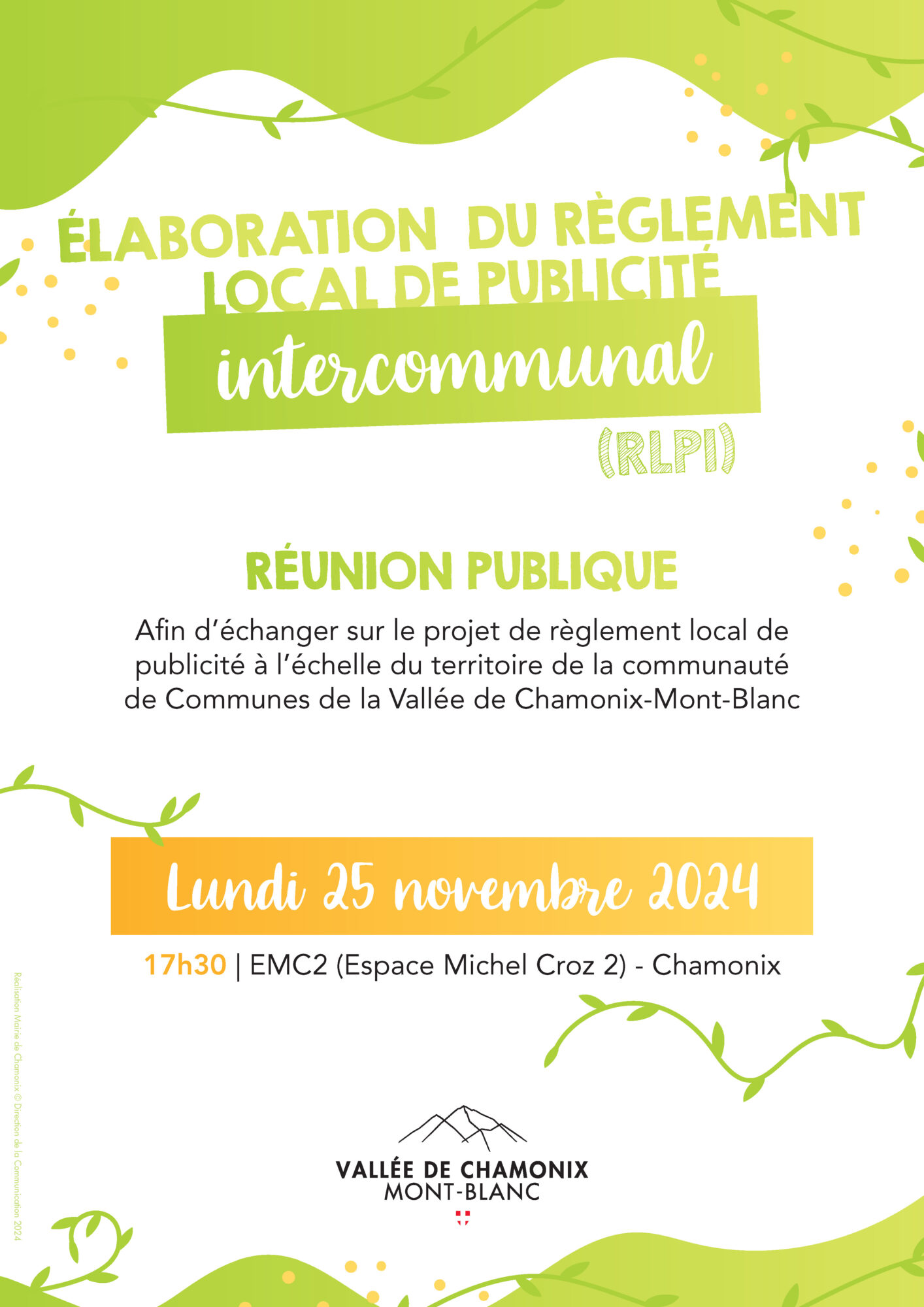 Réunion publique sur le Règlement Local de Publicité intercommunal (RLPi)